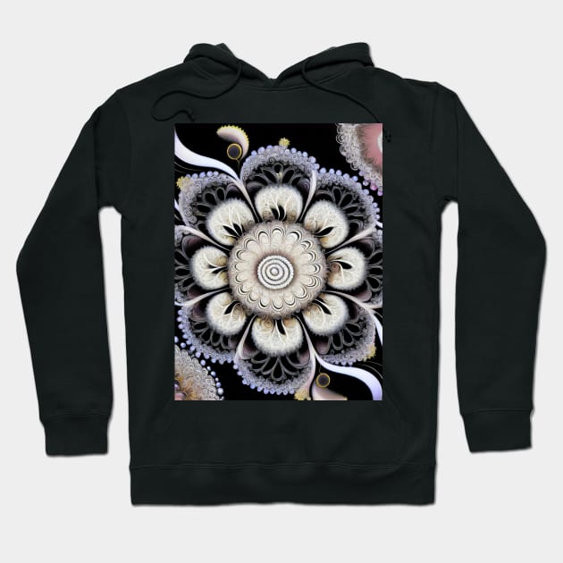 Flowing Shiny Flower Hoodie by Adele